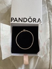 Pandora Moments Barrell Clasp Snake Chain Bracelet 6.7 Inch