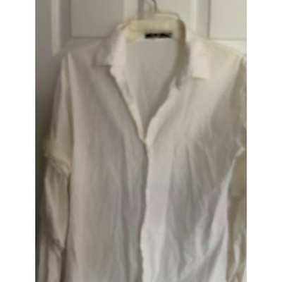Walter Voulaz White Fancy Shirt w/Fancy Long Sleeves Size L