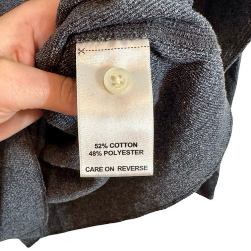 Billy Reid schmale Passform Mini Waffelstrick Henley in unscharfem Grau Medium 115 $ - Bild 7 von 11