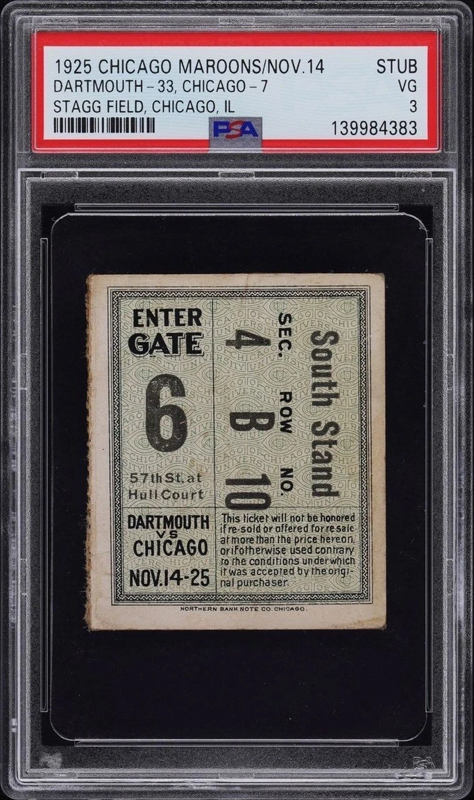 1925 Year Vintage Sports Ticket Stubs for sale | eBay