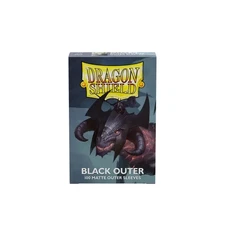 Dragon Shield Matte BLACK Outer Sleeves 100ct - Standard Size - MTG Pokémon TCG