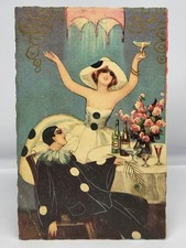 Vintage Postcard Clown Pierrot Artist Signed CHIOSTRI/ Edit Ballerini & Fratini