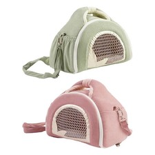 Hamster Travel Carrier Bag Portable Habitat Breathable with Mesh Window for