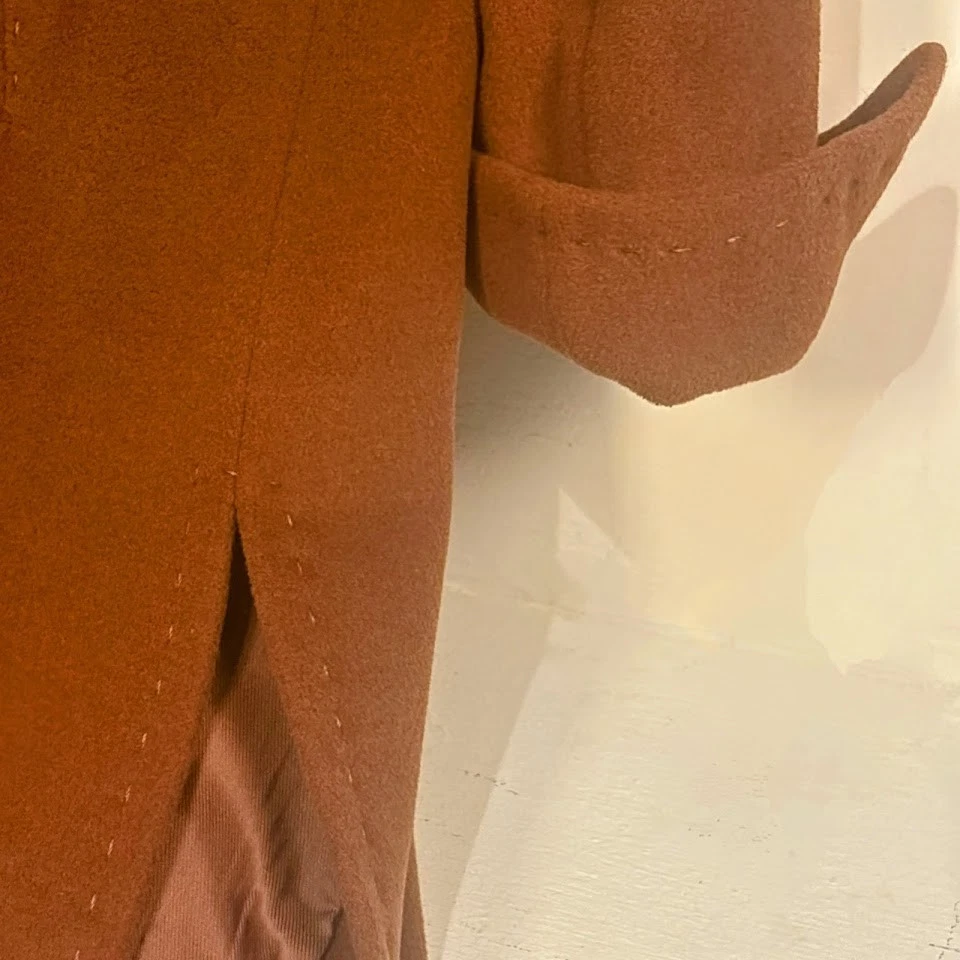 Chaqueta Abrigo Mujer TALBOTS Lana y Angora Botón Frontal Talla 16 Forrada Puntada Única Foto 3 de 4