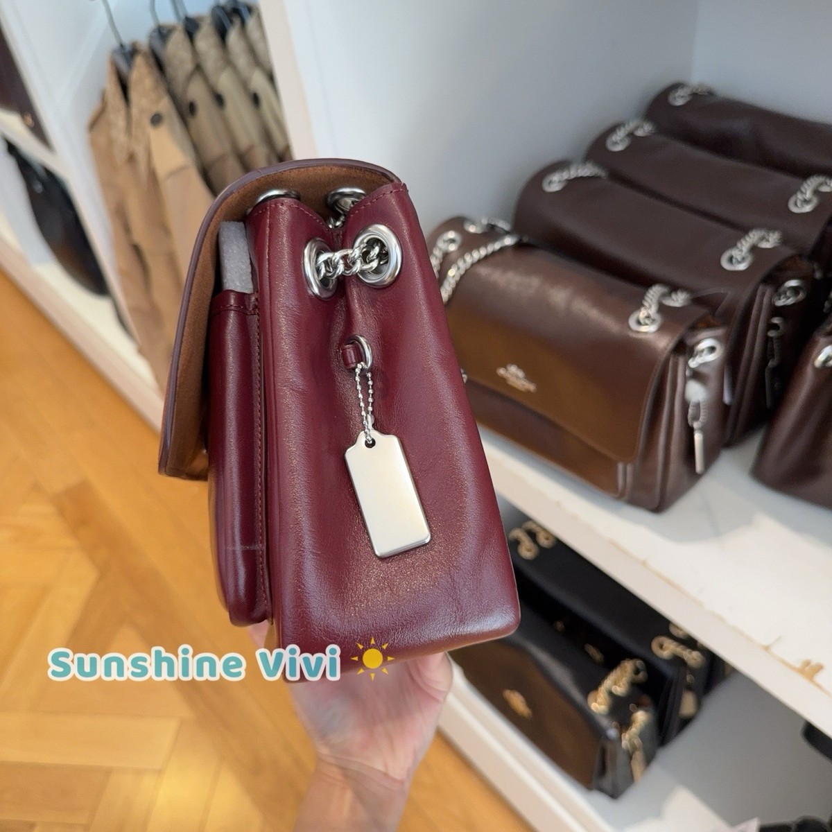 NWT Coach Elodie Crossbody Bag Shiny smooth leather CCF09 Dark
