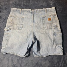 Carhartt Vintage Light Wash Denim Carpenter Work Shorts