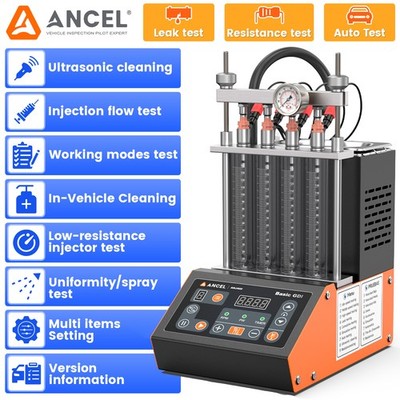 GDI EFI FSL TSI MPI Car Fuel Injector Cleaner Tester Machine Ultrasonic Cleaning