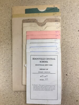 REPORT CARDS FROM 1954 KINDERGARTEN TO 12th GRADE 1967 WITH GRADUATION PICTURE