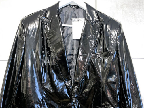 schwarzer Herren Lack Jacke, Spiegelglanz, Blazer, Sakko Gr. XXL 50/52 - Bild 4 von 20