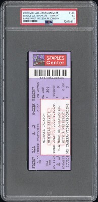 MICHAEL JACKSON MEMORIAL SERVICE FULL TICKET 2009 SPEAKERS KOBE