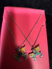 Girl Unicorn Best friend Necklace Set