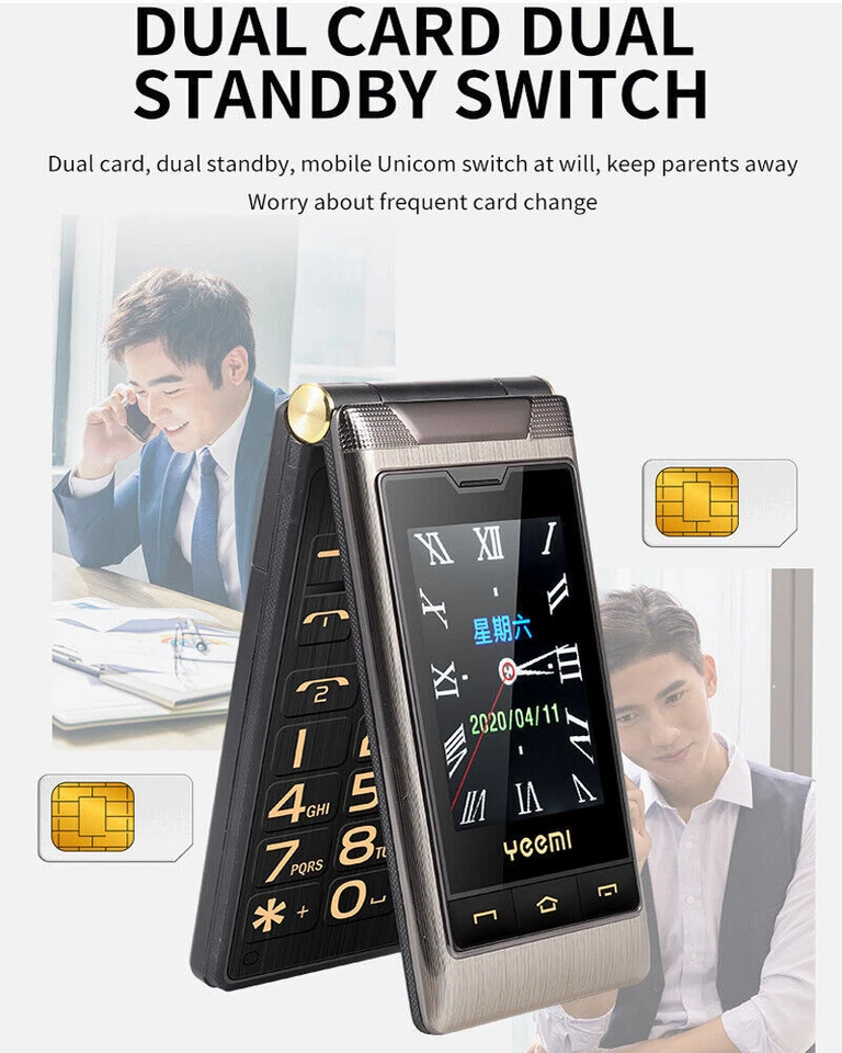 Unlocked Dual SIM Loud Sound FLIP Double Screen Super Long Standby Mobile Phone - Image 4 of 4