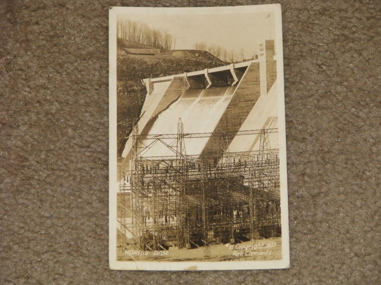 NORRIS DAM, TENNESSEE, # 21, COPYRIGHT 1937, RELL CLEMENTS RPPC, UNUSED ...