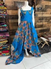 BEAUTIFUL 100 COTTON AFRICAN ANKARA DRESS / LARGE