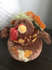 NEW Thanksgiving Turkey Plush Decor Stuffed Animal 6" D12 