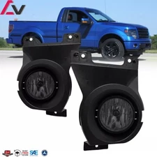 Pair Fog Lights 2011-2014 For Ford F-150 Smoke Halogen Front Bumper Lamps L+R