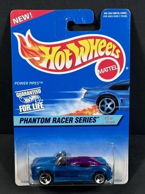 HOT WHEELS 1997 Power Pipes  3/4, Blue, Phantom Racer, #531