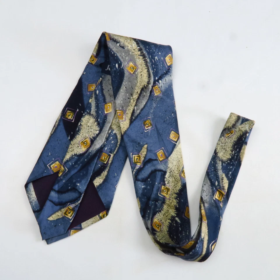 Corbata para hombre John Blair estampado abstracto geométrico multicolor 100 % seda 59x3,75 Foto 4 de 4