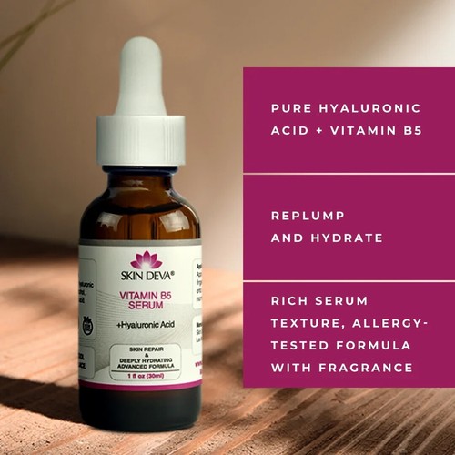 Skin Deva Vitamin B5 serum with hyaluronic acid for all types of skin - 1 Oz - Afbeelding 10 van 10