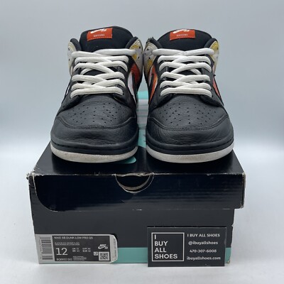 Size 12 - Nike Dunk SB Low Tie-Dye Raygun Black White Leather
