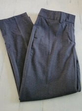 Lands End Pant Womens Fit 2 Slim Ankle straight Gray Career Casual sz 4