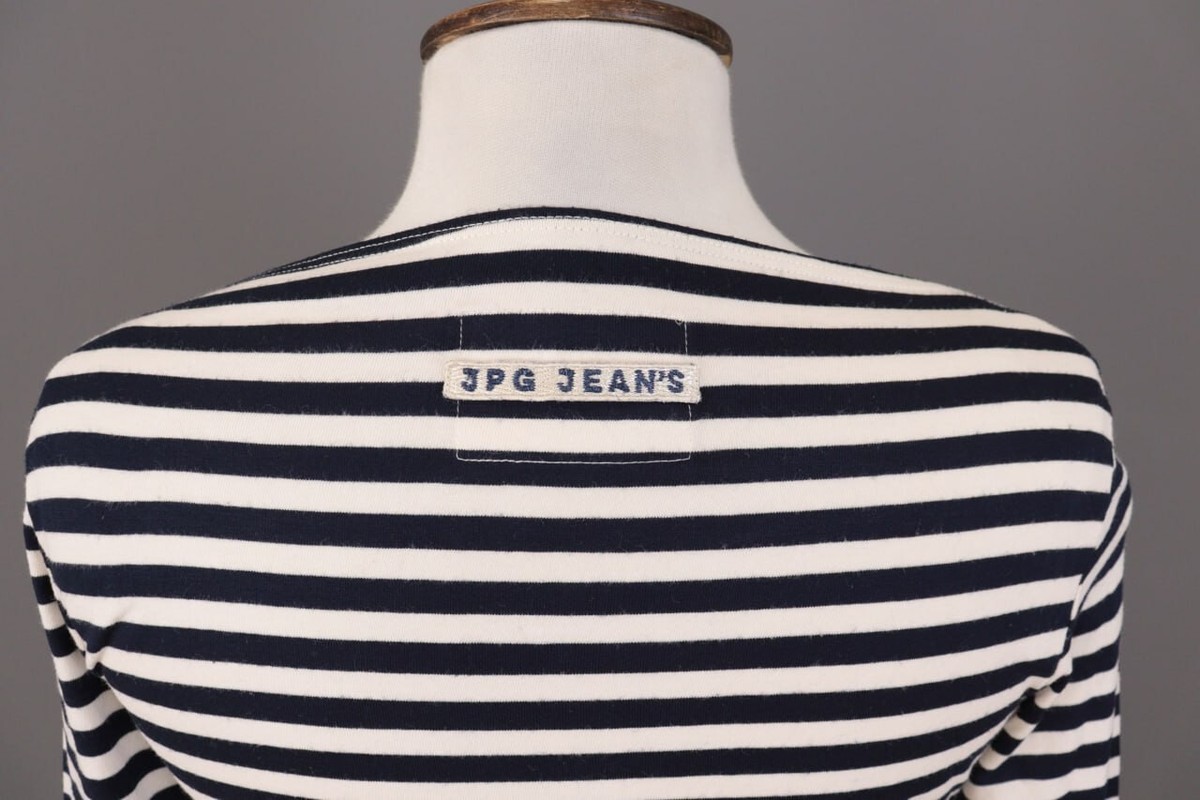 【関税込み】Jean Paul Gaultier ジーンズ JEAN PAUL GAULTIER JEANS Black / White Striped Long Sleeve