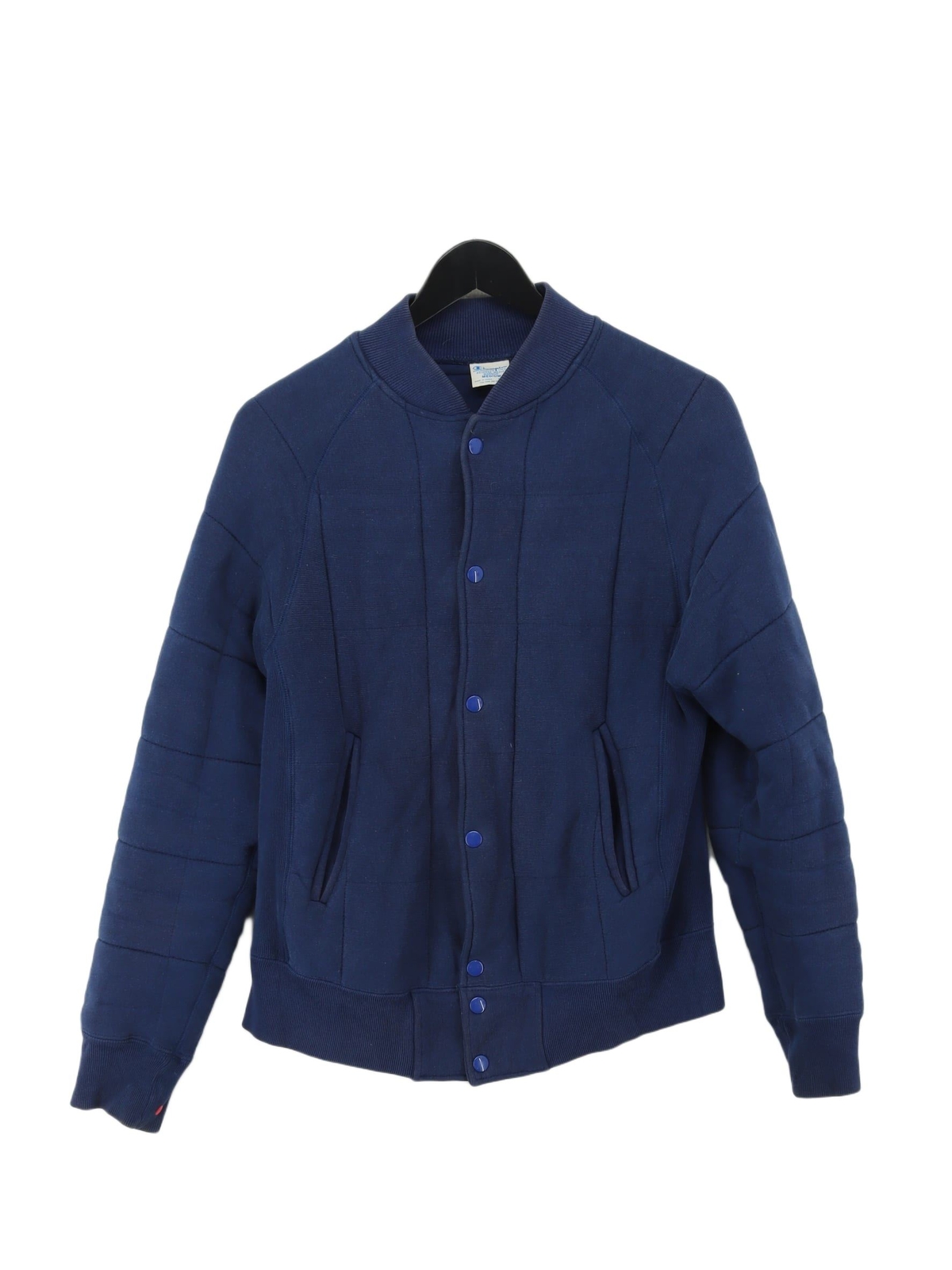 Champion Men's M Blue Cotton-Polyester Bomber Jacket