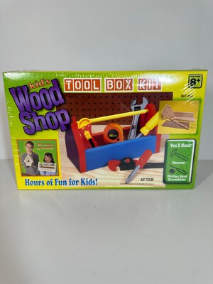 Kid's Wood Shop Tool Box Kit Made in the USA by Demis Products Craft Building