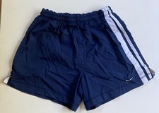 Vintage Nike Shorts Mens L Blue Swoosh Active Workout Lounge Casual
