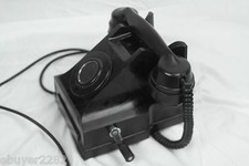 1949 Ericsson Siemens Bros Telephone - Bakelite Crank Phone - London - Black