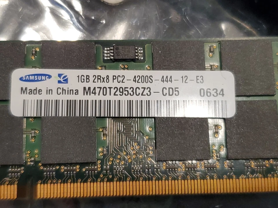 Toshiba 2GB 2 X 1GB PC2 4200S 444 Samsung Satellite A105 200 PIN Memory 2R x 8 - Image 3 of 4
