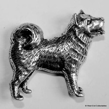Husky Pewter Pin Brooch - British Hand Crafted - Alaskan Malamute, Akita Samoyed