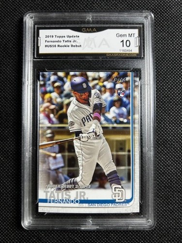 2019 Topps Update Series Fernando Tatis Jr Rookie Debut RC #US56 GMA 10 Gem Mint