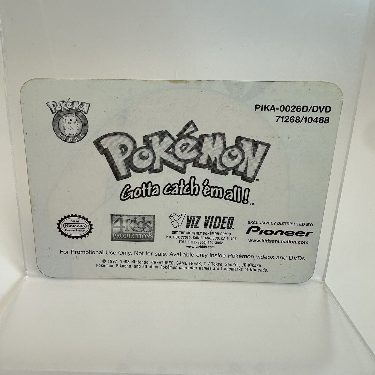 1998 Viz Promo Pokemon Card #Pika-0026d PSYDUCK Lenticular