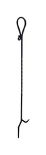 Panacea Black Powder Coated Steel Fireplace Poker 40" Long Classic Curved hook