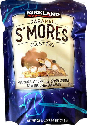 Kirkland Signature Caramel S'mores Clusters Kettle Cooked 26.3 Oz EXP 10/2026