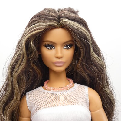 Necklace for Barbie Integrity Toys Doll Size Beaded Clear Orange Peach  Choker