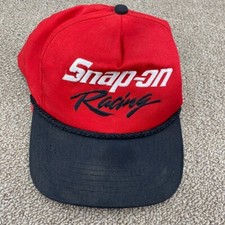 Snap On Racing Hat Snapback Cap K Products Red Black NASCAR NHRA Drag Racing VTG
