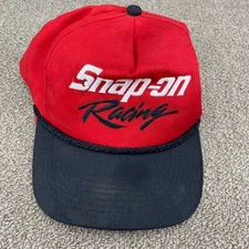 Snap On Racing Hat Snapback Cap K Products Red Black NASCAR NHRA Drag Racing VTG
