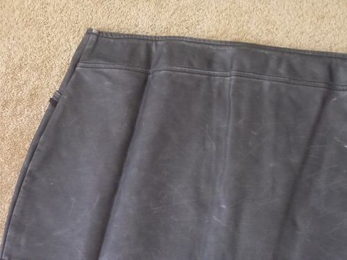 Denim micro mini skirt FASHION NOVA faux leather shaping size L 34 x 11.5 - Picture 9 of 13