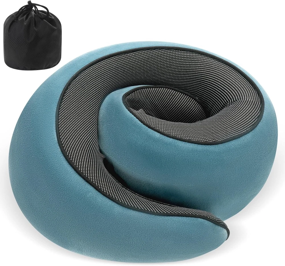 Travel Pillow Neck Support, Memory Foam, Compact Design, Ideal for Airplane Car