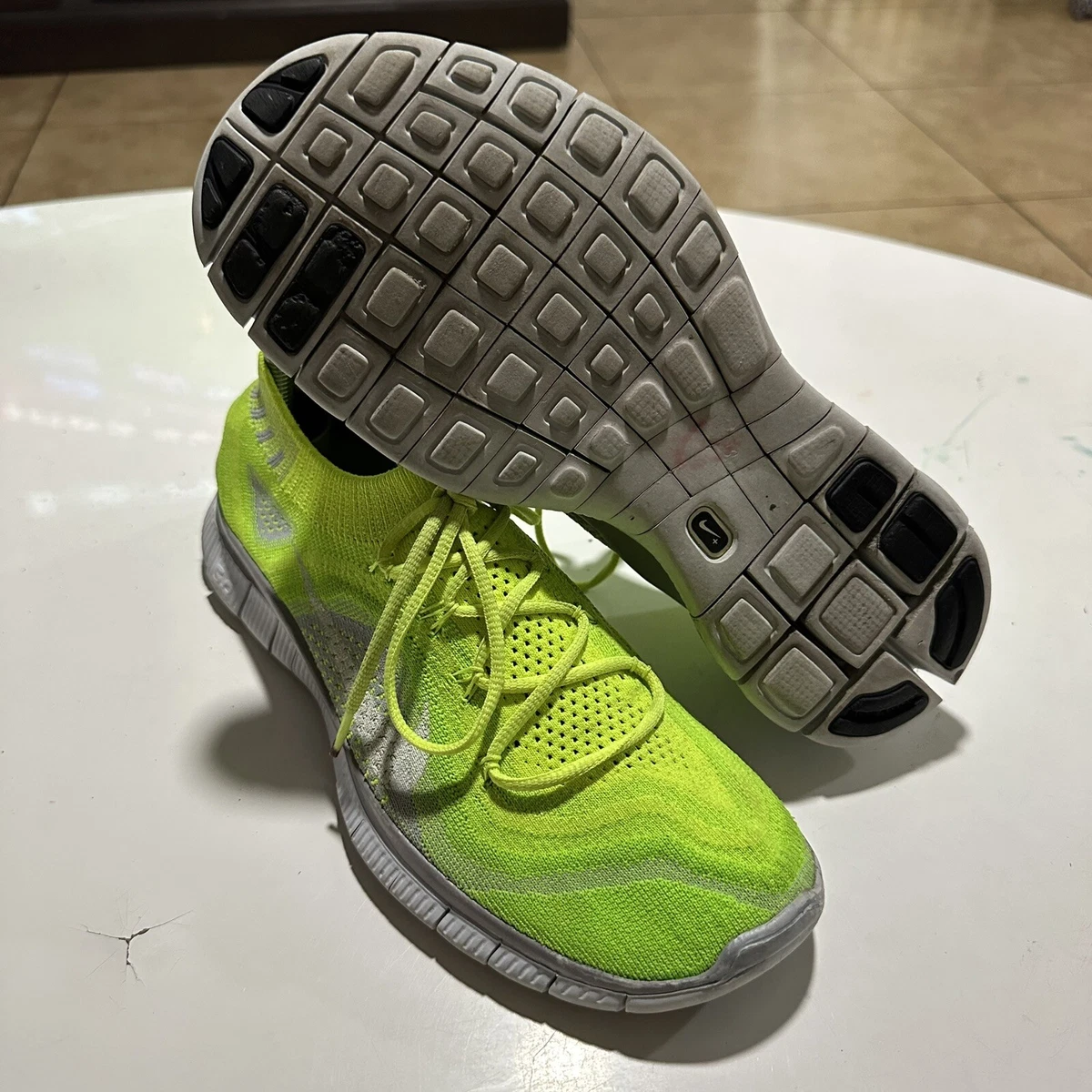 Nike Free 5.0 Flyknit Volt Green Running Shoes Men s Size 8 eBay