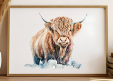 Cow Wall Art Print, Highland Cow Print Wall Art Decor, Farmhouse Art Print 32
