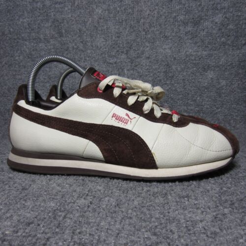 Puma Turin Shoes Womens Size 9 Brown Suede White Leather Sneakers - Foto 1 di 10