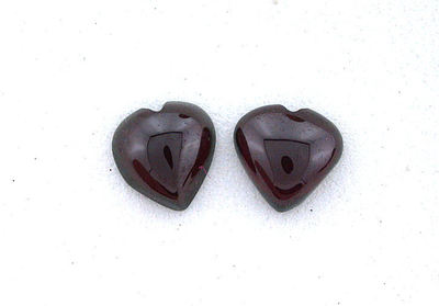 ONE 8mm Heart Natural Red Garnet Cabochon Cab Gem Stone Gemstone EBS3599