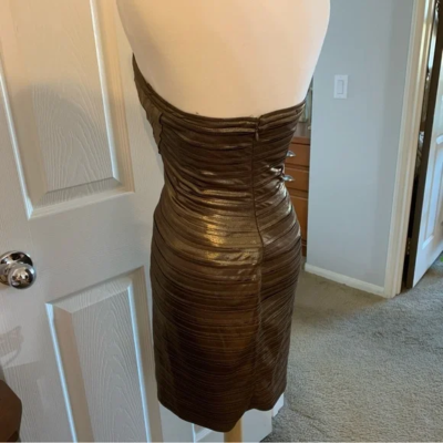 BCBG Max Azria vintage 2000s Gold metallic bodycon bandage dress NWT | eBay