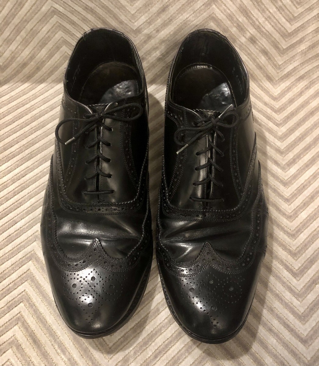 Florsheim Imperial Wingtip US 11D Black Leather Lace up 92329 Mens