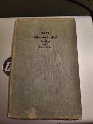 GRIEPENKERL. MAPS (5) Letters on Applied Tactics 1908 Large folded maps VeryGood