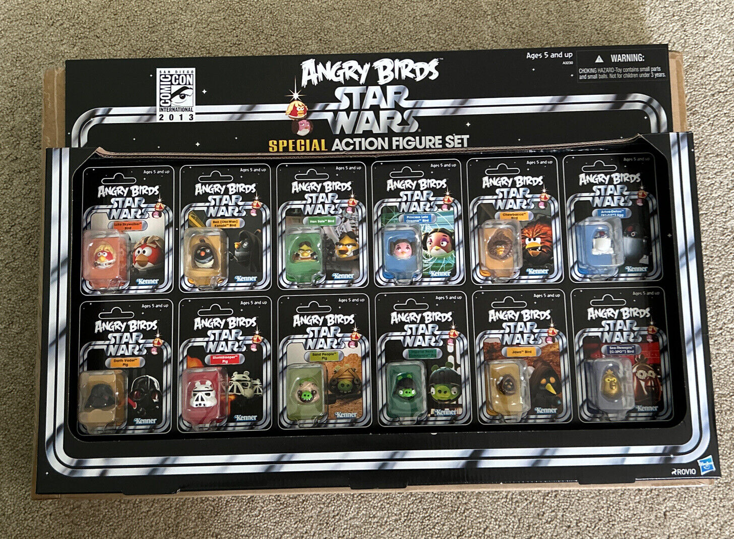 Angry Birds Star Wars Special 12 Piece Action Figure Set Hasbro SDCC 2013