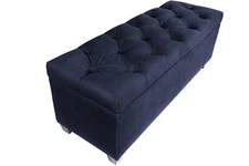 MJL Furniture Designs Obsession Upholstered Storage Bench, Indigo